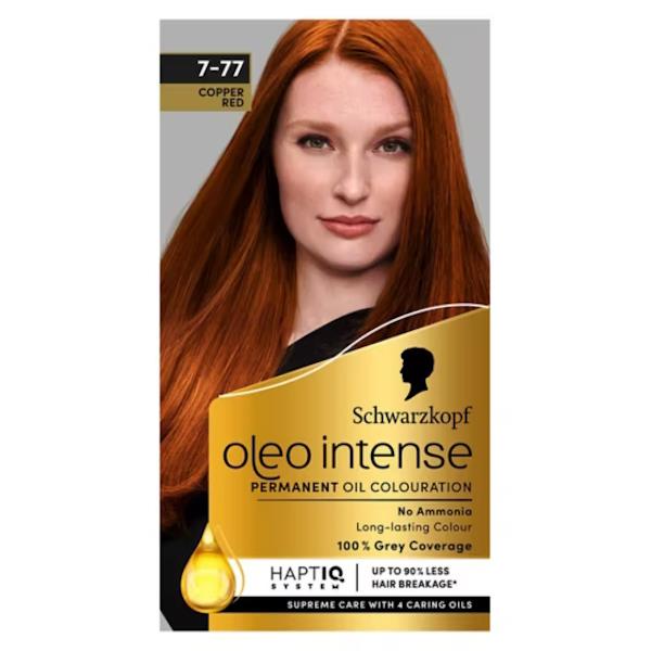 Schwarzkopf Oleo Intense Permanent Oil Colour 7-77 Light Copper Red