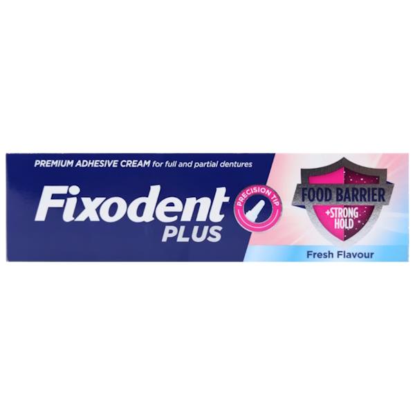 Fixodent Plus Food Barrier Fresh Flavour Denture Adhesive Cream 40g
