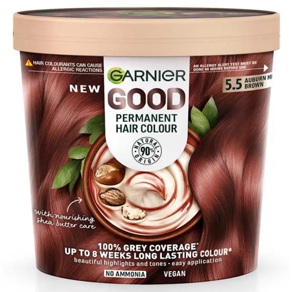 Garnier Good Permanent Hair Colour 5.5 Auburn Hibiscus Brown
