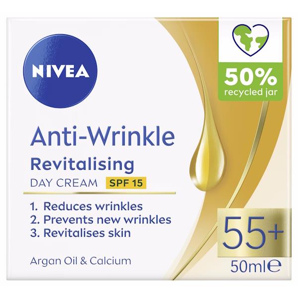 Nivea Anti-Wrinkle Revitalising 55+ Day Cream SPF15 50ml