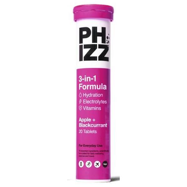 Phizz 3-in-1 Formula Apple + Blackcurrant 20 Effervescent Tablets