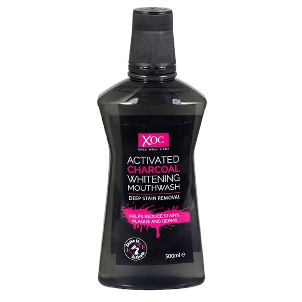 XOC Activated Charcoal Whitening Mouthwash 500ml