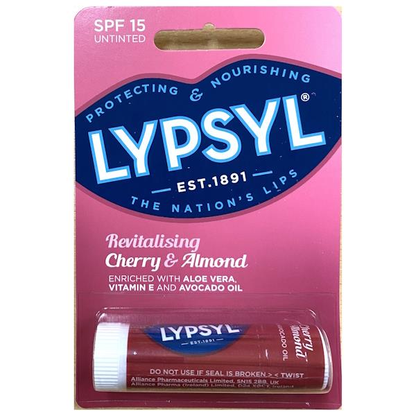 Lypsyl Revitalising Cherry & Almond SPF15 Untinted 4.6g