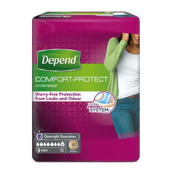 Depend Comfort Protect Underwear For Women XL 27 Pants