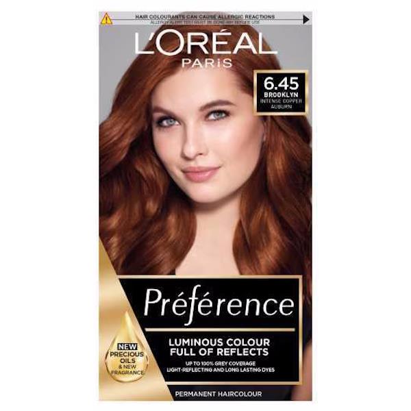 L'Oreal Preference Permanent Colour 6.45 Intense Copper Auburn