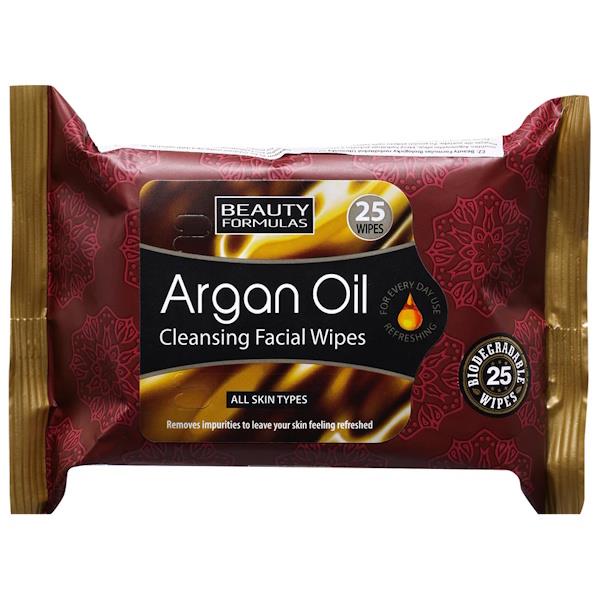Beauty Formulas Argan Oil 30 Cleansing Facial Wipes