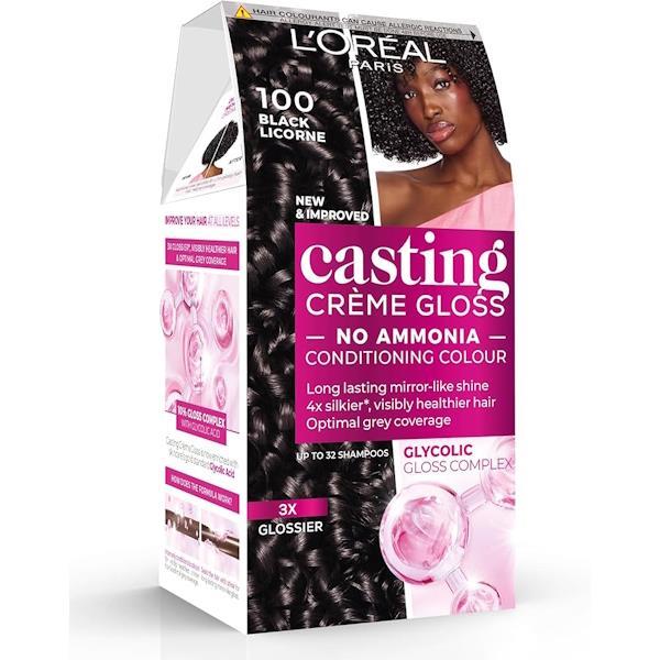 L'Oreal Casting Creme Gloss Semi-Permanent Hair Colour 100 Black Licorice