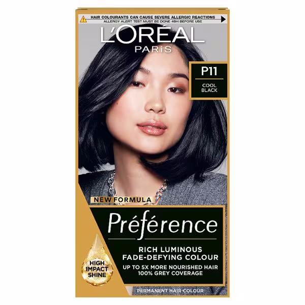 L'Oreal Preference Permanent Colour P11 Deeply Wicked Black