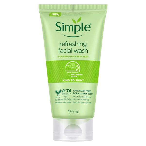 Simple Kind To Skin Refreshing Facial Wash 150ml