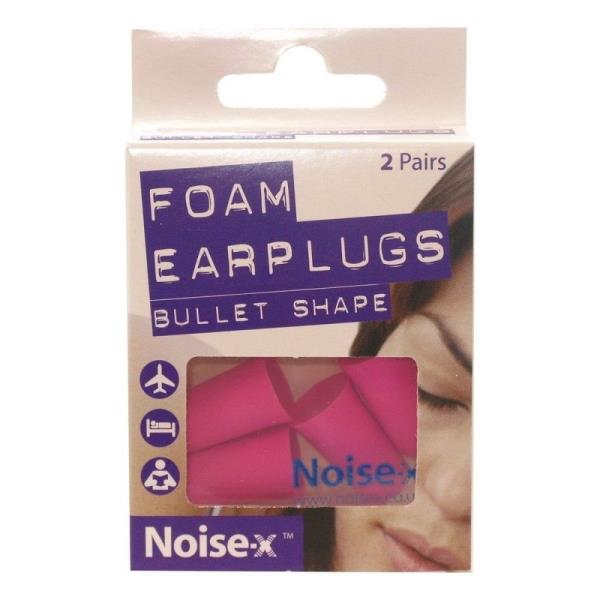 Noise-X Foam Bullet Shape Earplugs 2 Pairs