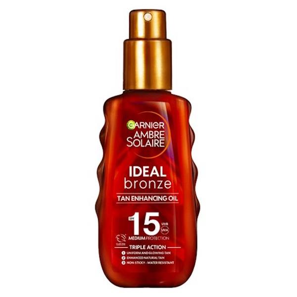 Garnier Ambre Solaire Ideal Bronze SPF15 Tan Enhancing Protection Oil 150ml