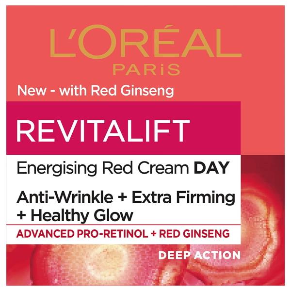 L'Oreal Revitalift Energising Red Day Cream 50ml