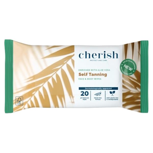 Cherish Self Tanning Face & Body 20 Wipes