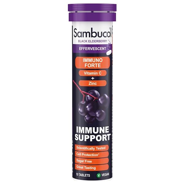 Sambucol Immuno Forte 15 Black Elderberry Effervescent Tablets