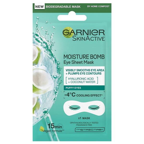 Garnier Skin Active Moisture Bomb Eye Sheet Mask Hyaluronic Acid + Coconut Water