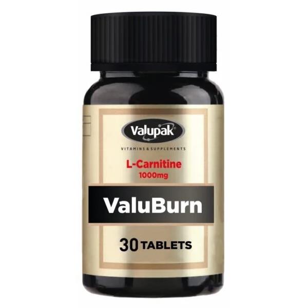 Valupak ValuBurn L-Carnitine 1000mg 30 Tablets