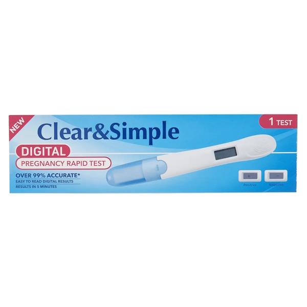 Clear & Simple Digital Pregnancy Rapid Test 1 Test