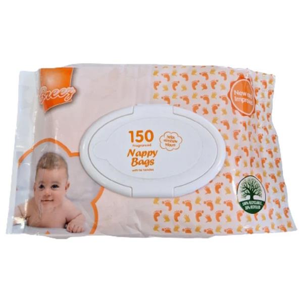 Breez 150 Fragranced Nappy Bags