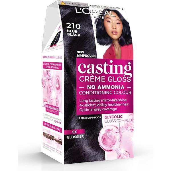 L'Oreal Casting Creme Gloss Semi-Permanent Hair Colour 210 Blue Black