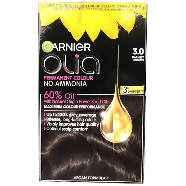 Garnier Olia Permanent Hair Colour 3.0 Darkest Brown