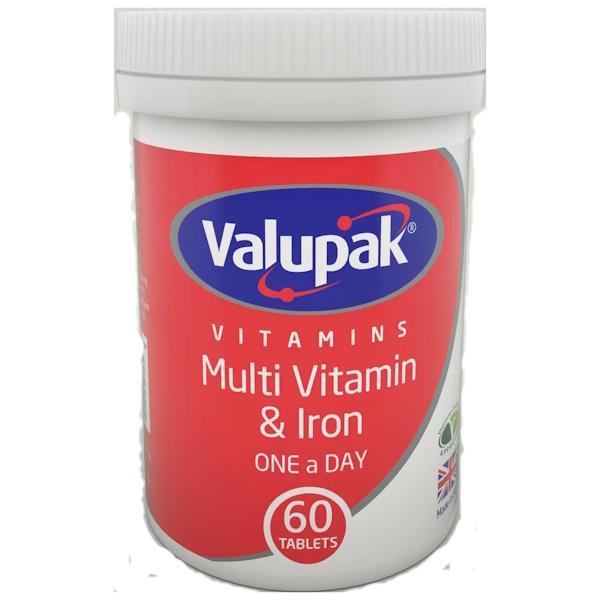 Valupak Multivitamin & Iron 60 OAD Tablets