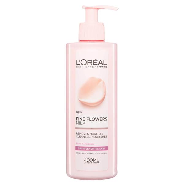 L'Oreal Fine Flowers Cleansing Milk For Dry & Sensitive Skin 400ml