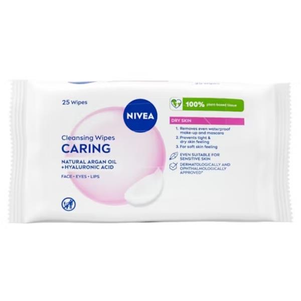 Nivea Caring Cleansing Wipes 25 Wipes
