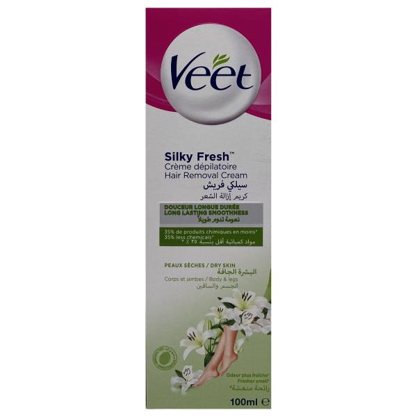 Veet Silky Fresh Hair Removal Cream Dry Skin 100ml