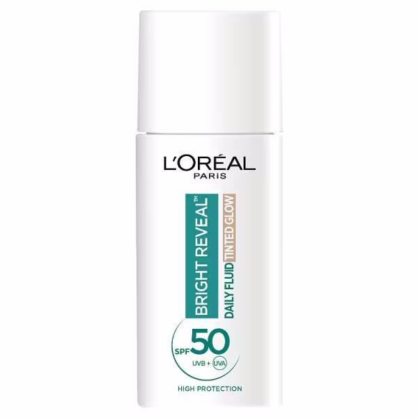 L'Oreal Bright Reveal Daily Fluid Tinted Glow SPF50 Pearl 50ml
