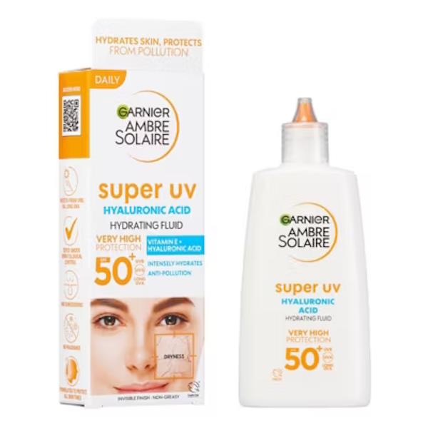Garnier Ambre Solaire Super UV Hyaluronic Acid Hydrating Fluid SPF50+ 40ml