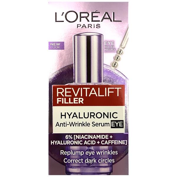 L'Oreal Revitalift Filler Hyaluronic Anti-Wrinkle Serum Eye 20ml