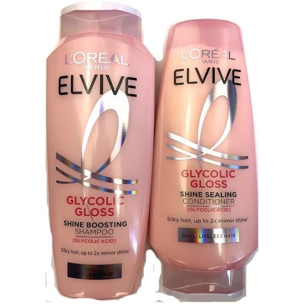 L'Oreal Elvive Glycolic Gloss Shampoo 250ml & Conditioner 200ml