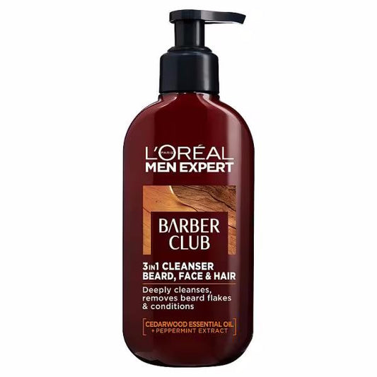 L'Oreal Men Expert Barber Club Beard + Face + Hair 3in1 Wash 200ml