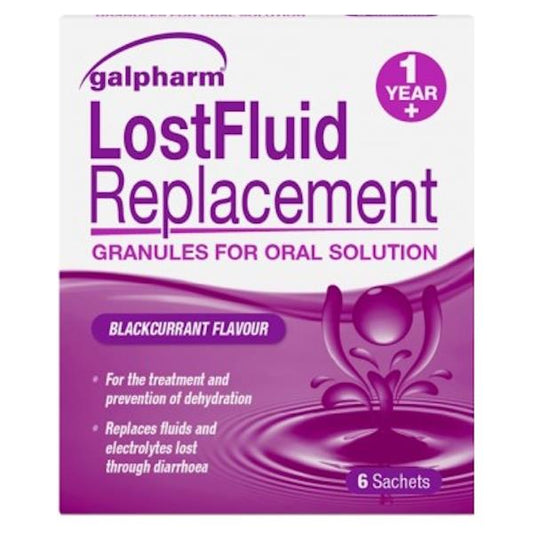 Galpharm Lost Fluid Replacement Blackcurrant Flavour 6 Sachets