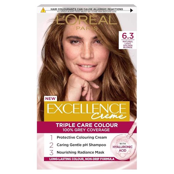 L'Oreal Excellence Creme Triple Care Colour 6.3 Natural Light Golden Blonde