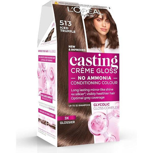 L'Oreal Casting Creme Gloss Semi-Permanent Hair Colour 513 Iced Truffle
