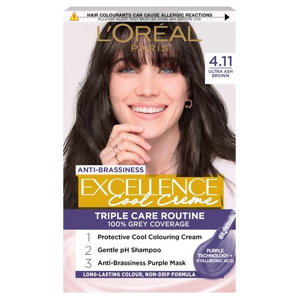 L'Oreal Excellence Cool Creme Triple Care Colour 4.11 Ultra Ash Brown