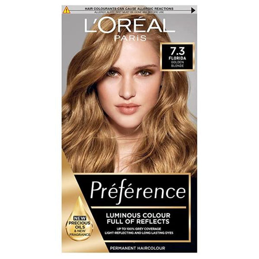L'Oreal Preference Permanent Colour 7.3 Florida Golden Blonde
