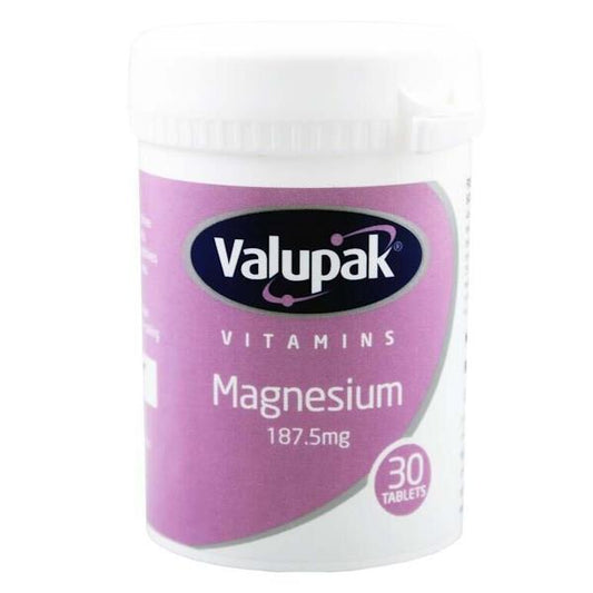 Valupak Vitamins Magnesium 187.5mg 30 Tablets