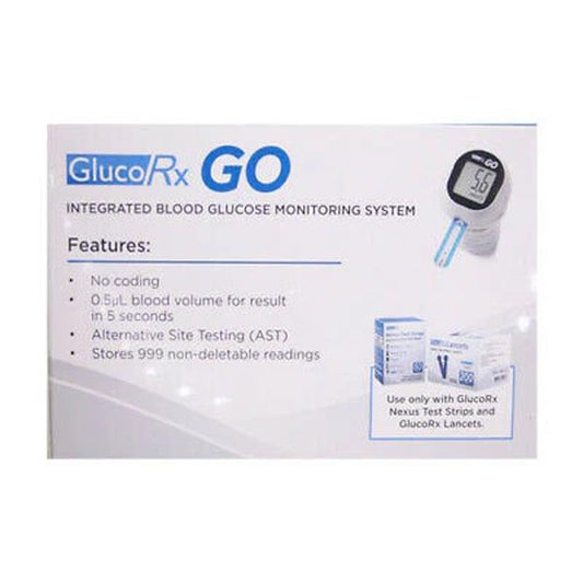 GlucoRx Go Integrated Blood Glucose Monitoring System