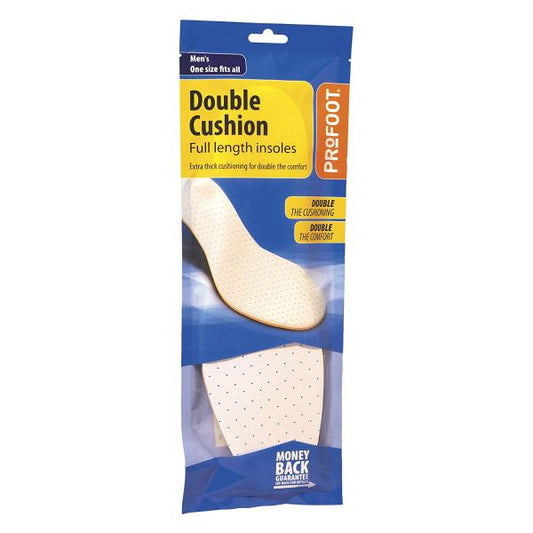 Profoot Double Cushion Full Length Insoles Men's One Pair