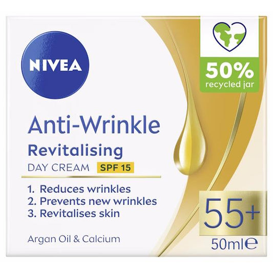 Nivea Anti-Wrinkle Revitalising 55+ Day Cream SPF15 50ml
