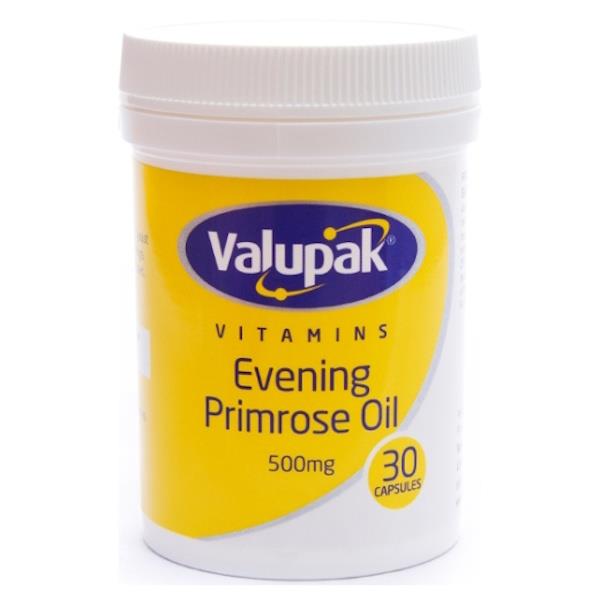 Valupak Evening Primrose Oil 500mg 30 Capsules