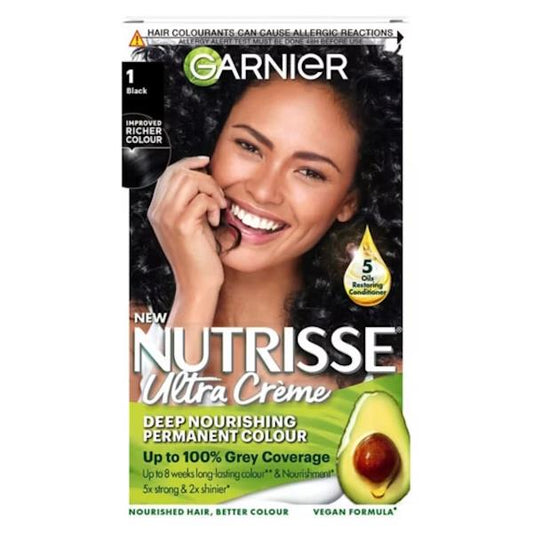 Garnier Nutrisse Creme Permanent Colour 1 Black