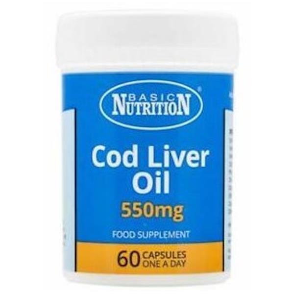 Basic Nutrition Cod Liver Oil 550mg 60 Capsules