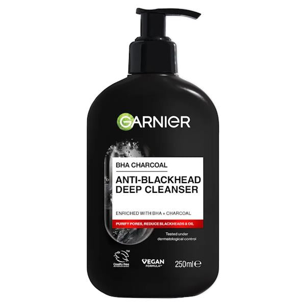 Garnier Pure Active Purifying Charcoal Anti-Blackhead Cleanser 250ml