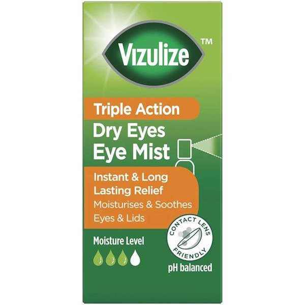 Vizulize Triple Action Dry Eyes Eyelid Mist 10ml