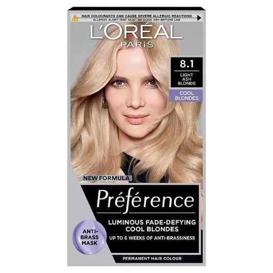 L'Oreal Preference Permanent Colour 8.1 Light Ash Blonde