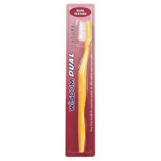 Wisdom Dual Texture Toothbrush Colours Vary