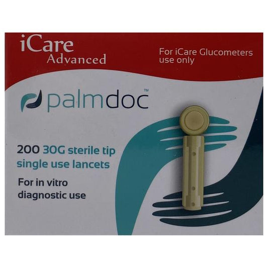 Palmdoc iCare Advanced 30G Sterile Tip 200 Single Use Lancets